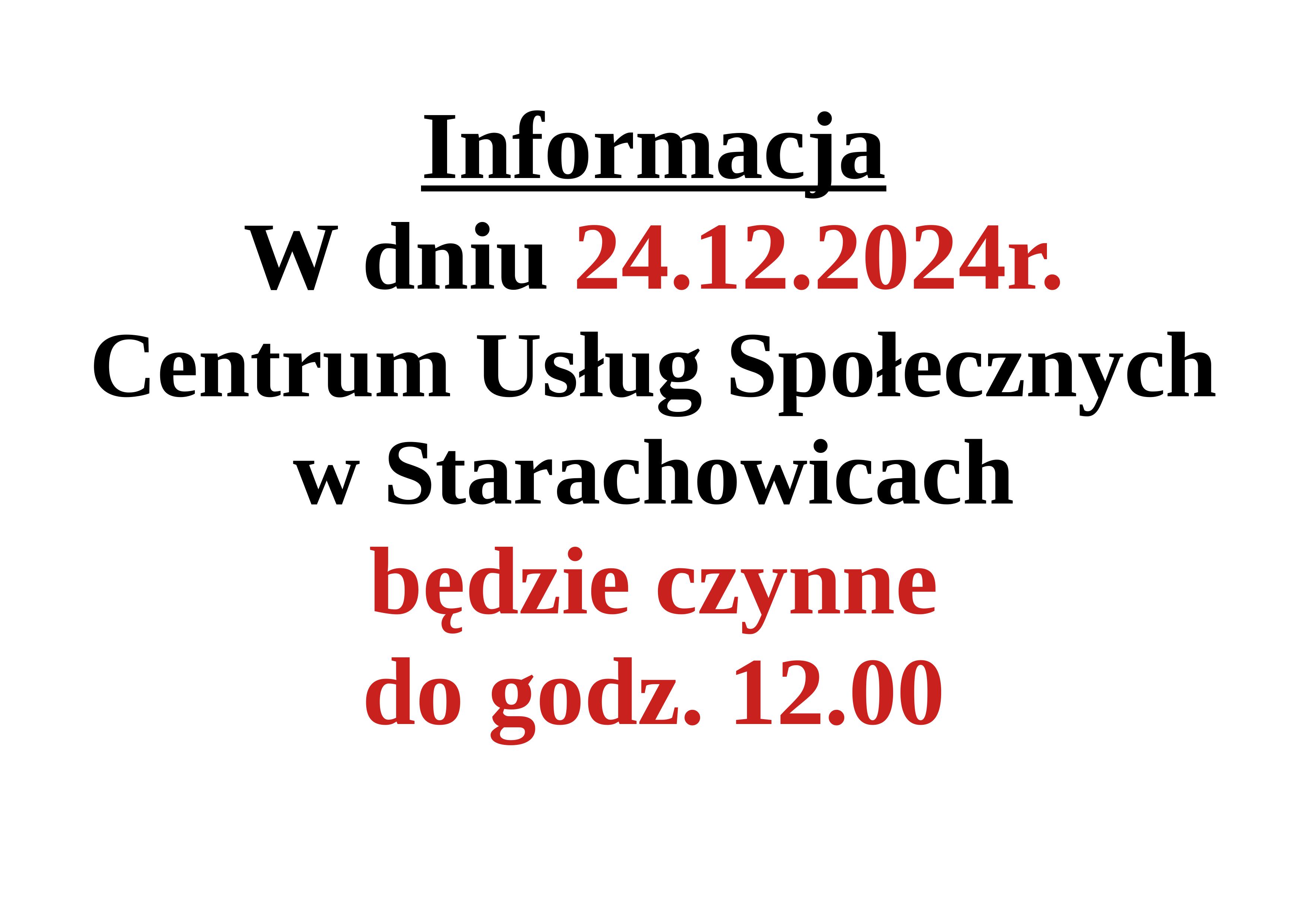 informacja o dniu 24.12.2024